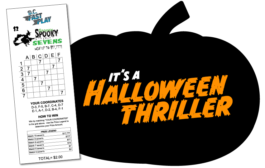 DC Lottery Fast Play Ticket, Spooky Sevens