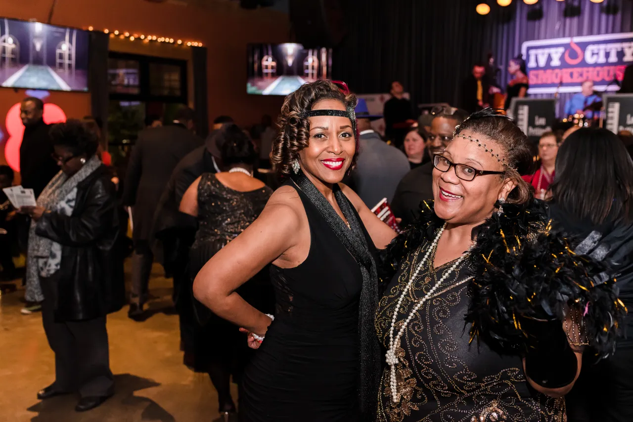 Two women posing for a photo