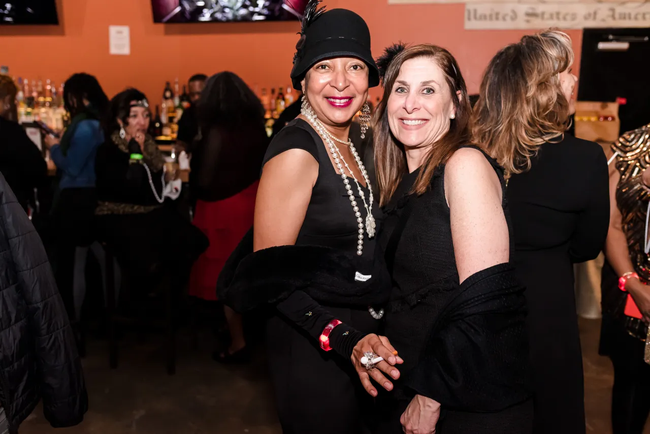 Two women posing for a photo